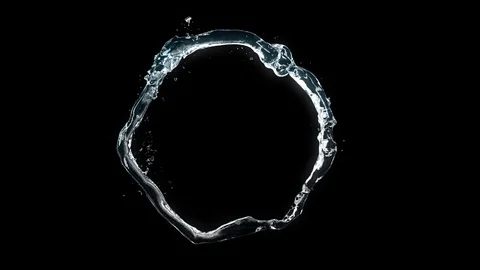 Beautiful Water Stream Forming Circle in Slow Motion. Stock Footage 79529144
