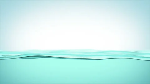 Beautiful Water Surface Rising Close-up Waving. Abstract Clear Water Filling the 動画素材 196186932