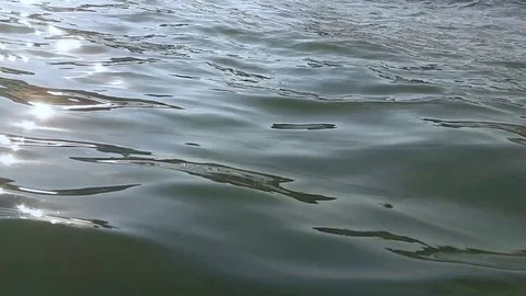 Beautiful water surface with sun glare. Sea wave in beams of the sun . Water Stock Footage 103414595