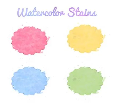 Beautiful watercolor design elements Stock Illustration