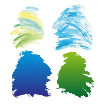 Beautiful watercolor design elements. Stock Illustration