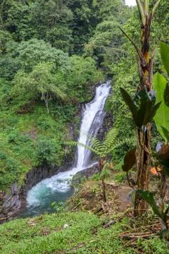 Beautiful waterfall in the balinese jungle - Git-Git Sekumpul Stock Photos