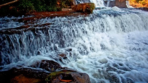 Beautiful waterfall close up view Stock Footage 101102223