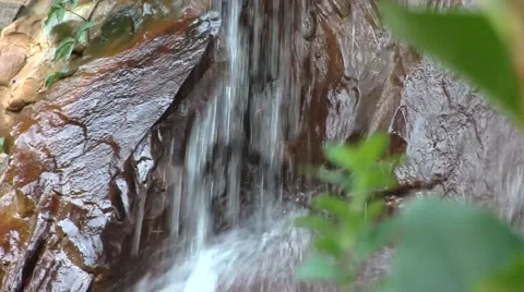 Beautiful waterfall, the closeup Stock Footage 53102581