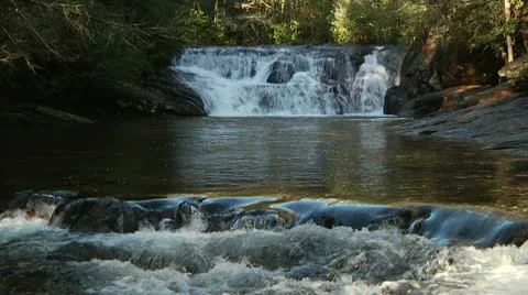 Beautiful Waterfall deep in the mountains Stock-Footage 10111218