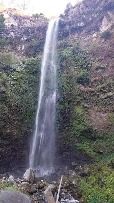 A beautiful waterfall in East Java, Indonesia. 스톡 동영상 308150624