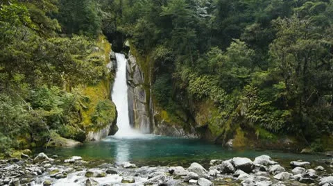 Beautiful waterfall Stock Footage 10758416