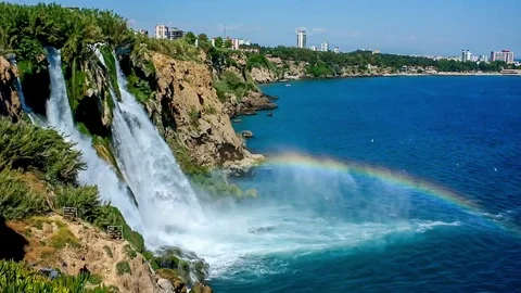 The beautiful waterfall Stock Footage