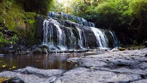 Beautiful Waterfall Stock Footage 124288930