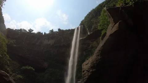 Beautiful waterfall Stock Footage 128603027