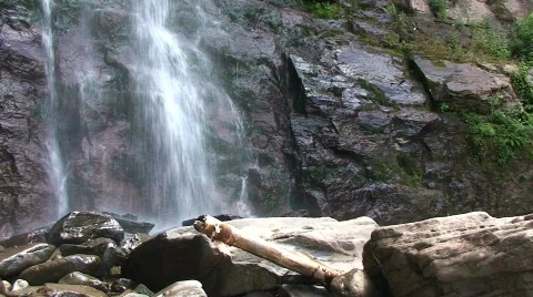 Beautiful Waterfall in Forest Stock Footage 157432