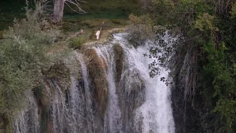 Beautiful waterfall in forest Video stock 87771791