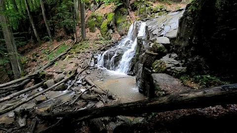 Beautiful waterfall in forest. Stock Footage 101180139