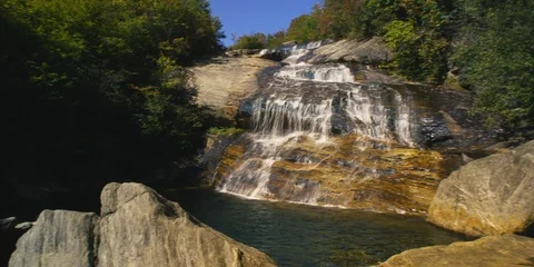 Beautiful waterfall in the forest Stock Footage 103820359