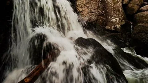 Beautiful waterfall in the forest mountains	 Stock Footage 149318322