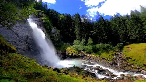 Beautiful waterfall in the forest mountains	 Stock Footage 149321796