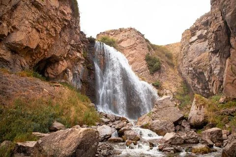 Beautiful waterfall in the forest Stock Photos