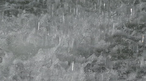 Beautiful waterfall heavy rain fall flood torrential water monsoon dangerous day Stock Footage 44827995