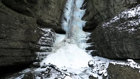 A beautiful waterfall in ice, Stock Footage 274132743