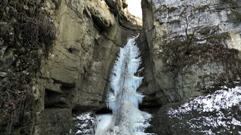 A beautiful waterfall in ice, Stock Footage 274132765