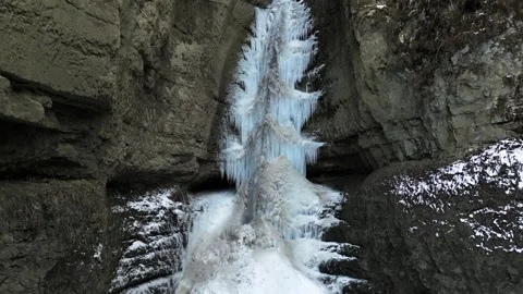 A beautiful waterfall in ice, Stock Footage 274132766