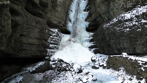 A beautiful waterfall in ice, Stock Footage 274132795