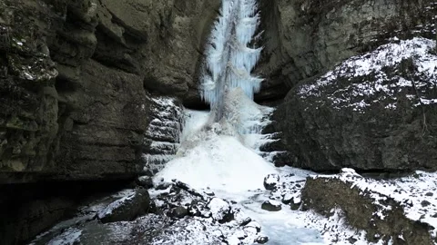 A beautiful waterfall in ice, Stock Footage 274132840