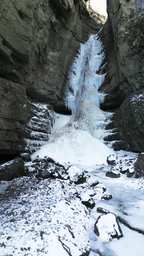 A beautiful waterfall in ice, Stock Footage 274228626