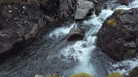 Beautiful waterfall in Iceland Stock Footage 116109726