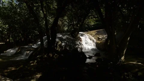 Beautiful waterfall in a jungle. Stock Footage 104038554