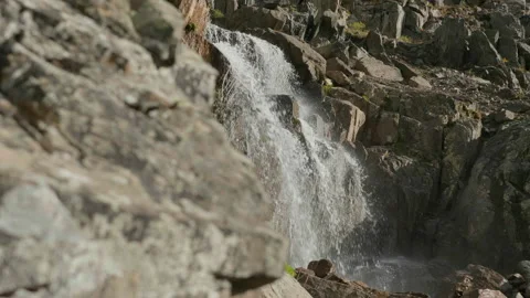 Beautiful waterfall in motion Stock Footage 167366411