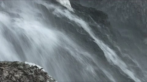 Beautiful waterfall in the mountain. Stock Footage 209935527