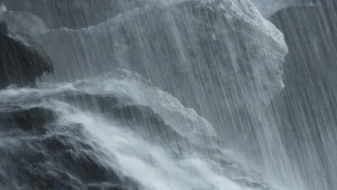 Beautiful waterfall in the mountain. Stock Footage 209940182