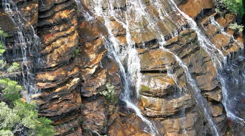 Beautiful waterfall in the mountains Video stock 24183989