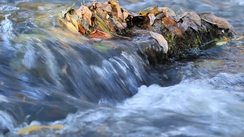 Beautiful waterfall in the mountains Stock Footage 97022817
