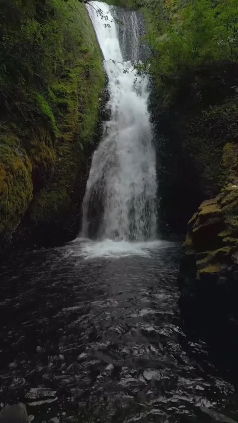 Beautiful waterfall in the mountains Stock Footage 274349266
