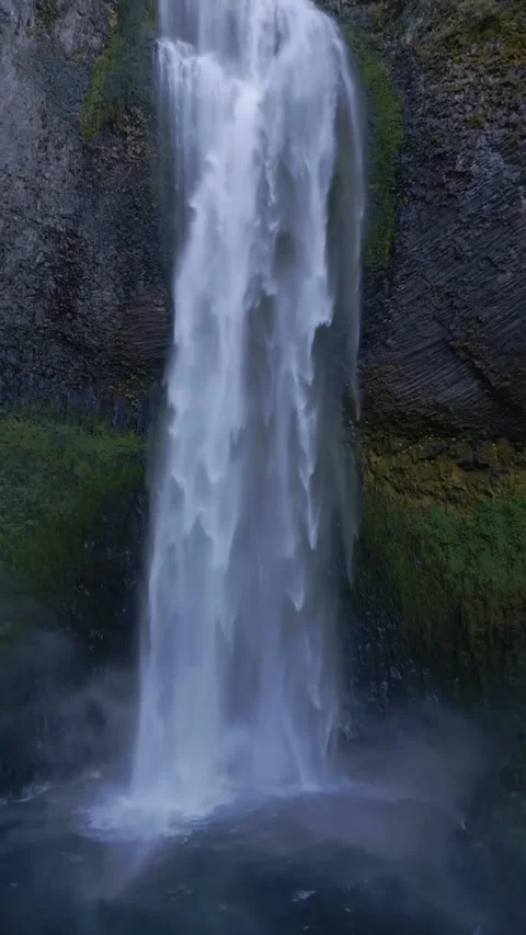 Beautiful waterfall in the mountains Stock Footage 274867286