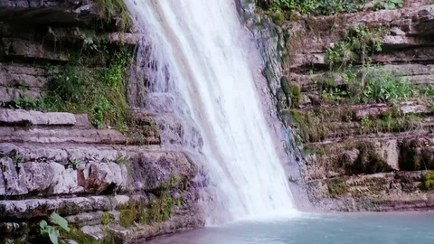 Beautiful waterfall nature Stock Footage 79782775
