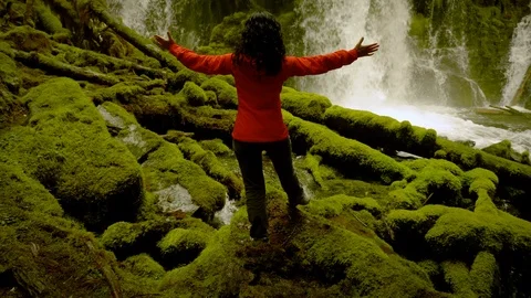 Beautiful Waterfall In Oregon 動画素材 102137577