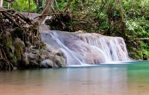 Beautiful waterfall. 스톡 사진
