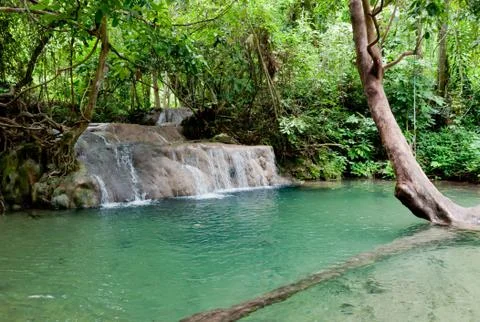 Beautiful waterfall. Stock Photos