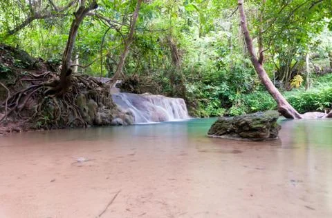 Beautiful waterfall. Stock Photos