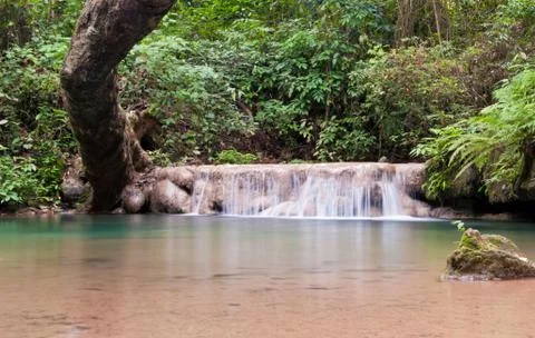 Beautiful waterfall. Stock Photos