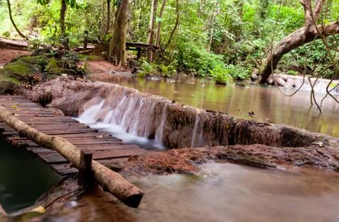 Beautiful waterfall. Stock Photos