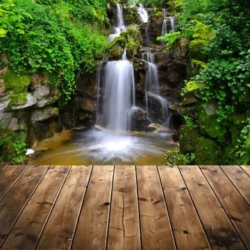 Beautiful waterfall Stock Photos