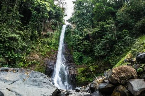 Beautiful waterfall in the rain forest Foto stock