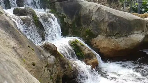 Beautiful waterfall with rocks Stock Footage 150157849