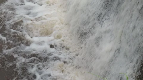 Beautiful waterfall with rocks under it Stock-Footage 140614916