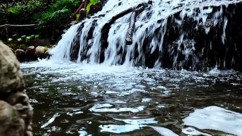 Beautiful waterfall scenery Stock Footage 99850703