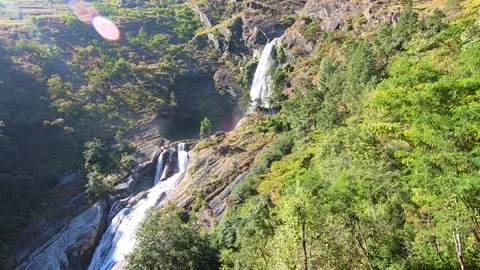 Beautiful waterfall in slow motion Stock Footage 155276952